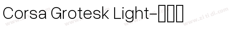 Corsa Grotesk Light字体转换